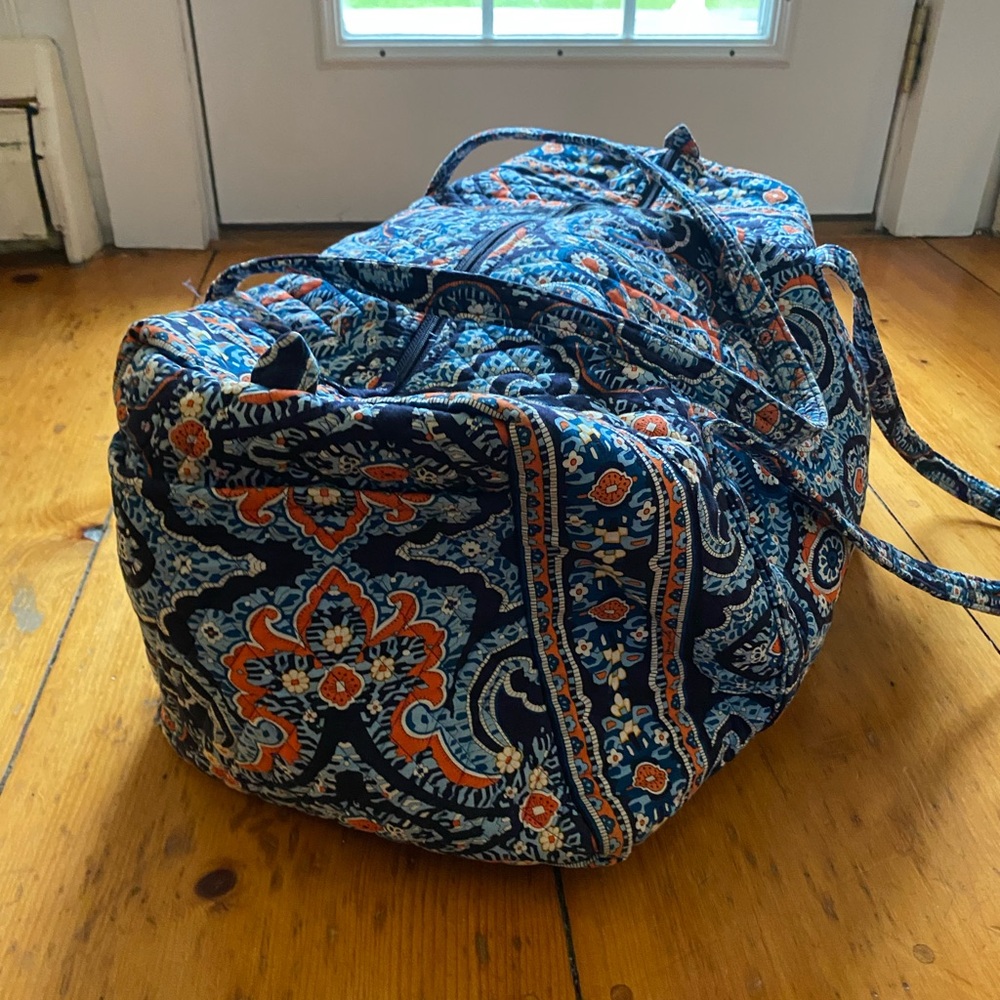 Vera Bradley Marrakesh Quilted Bag with Blue and Orange Pattern